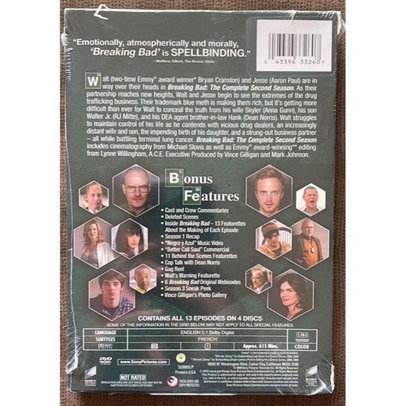 Breaking Bad: The Complete Second Season (DVD, 2009) - NEW - Picture 2 of 3